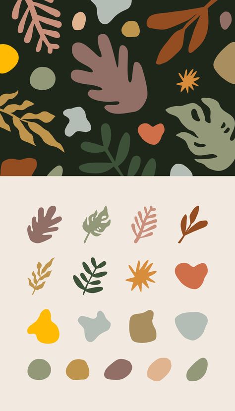 Organic Minimalism Design, Vector Elements, Organic Elements, Design Elements Shape, Organic Graphic Design Inspiration, Moodboard Elements, Visual Elements, Graphic Design Elements Shape, Organic Shapes Design