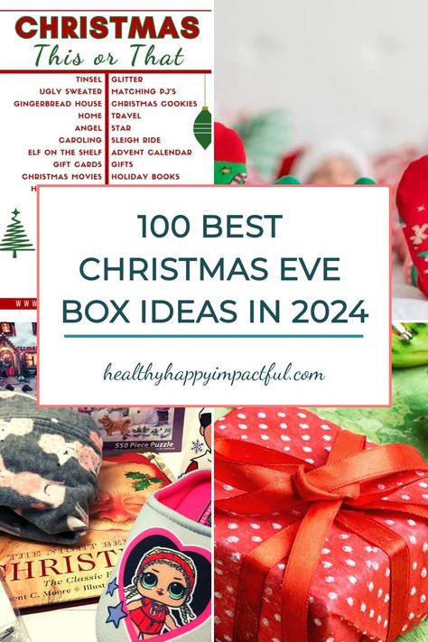 100 Best Christmas Eve box ideas in 2024. Christmas Eve Pajama Box Ideas, Gifts From Santa Ideas, Ideas For Christmas Eve Boxes, Christmas Eve Gift Box Ideas, What To Put In Christmas Eve Boxes, Adult Christmas Eve Box Ideas, Christmas Eve Bag, Christmas Eve Present Ideas For Kids, Xmas Eve Box Ideas For Adults