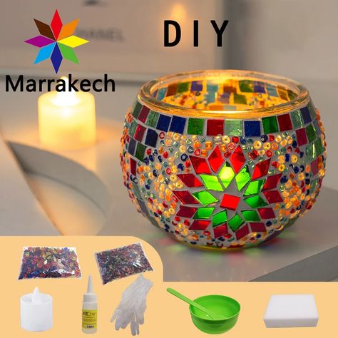 Handmade Diy Mosaic Glass Bowl Candle Holder Tealight Candleholder Home Decor Christmas Party Wedding - Buy Mosaic Tealight Holder,Turkish Mosaic Candle Holders,Handmade Turkish Moroccan Glass Mosaic Candle Holder Tea Light Votive Candle Holders Product on Alibaba.com Mosaic Candle Holders, Mosaic Candle, Turkish Mosaic, Diy Mosaic, Mosaic Lamp, Mosaic Mirror, Bowl Candle, Mosaic Diy, Home Decor Christmas