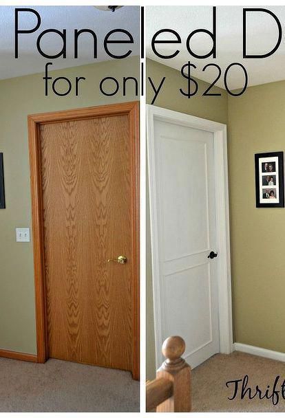 Diy Panel Door, Ideas Armario, Diy Interior Doors, Door Makeover Diy, Closet Door Makeover, Home Remodeling Diy, Remodeling Mobile Homes, Diy Makeover, Diy Remodel