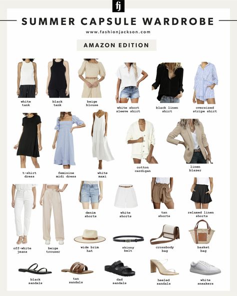 Capsule Wardrobe Amazon, Feminine White Dress, Capsule Wardrobe Women, Spring Summer Capsule Wardrobe, Capsule Wardrobe Pieces, Summer Outfits Curvy, Sunshine Beach, Korean Summer Outfits, True Summer