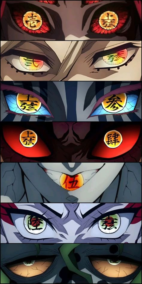 Demon Slayer Eyes Drawing, Demon Slayer Eyes, Demon Pics, Demon Eyes, Backgrounds Hd, Anime Drawing Books, Anime Printables, Eyes Drawing, Cool Anime Backgrounds