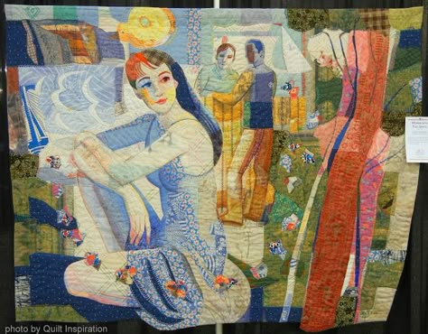 Story Quilts, Portrait Quilts, Rotterdam Netherlands, Art Quilting, Quilt Festival, Quilt Art, Fabric Collage, Fibre Art, Art Quilt