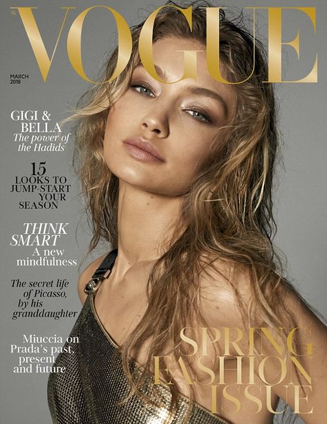 It's in the genes! Additionally both sisters have landed their own colour cover, posing in... #gigihadid #models #blackandwhite Bella Gigi Hadid, Vogue Magazine Covers, Magazine Vogue, Fashion Magazine Cover, Vogue Beauty, Steven Meisel, Fashion Cover, Vogue Covers, Model Aesthetic