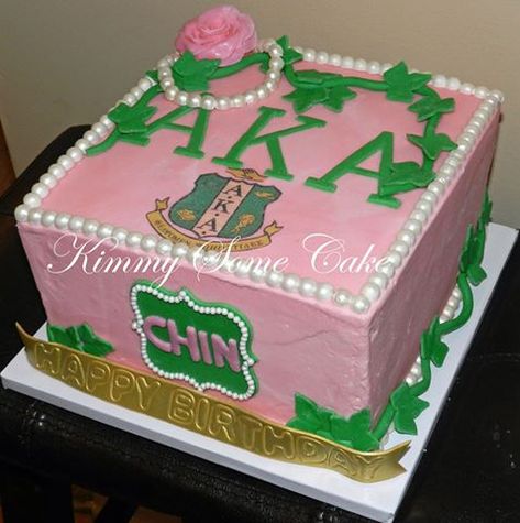 Have A Blessed Birthday, Alpha Kappa Alpha Gifts, Alpha Kappa Alpha Christmas, Greek Cake, Alpha Kappa Alpha Sorority Paraphernalia, Blessed Birthday, Olivia Bee, Aka Sorority Gifts, Greek Paraphernalia