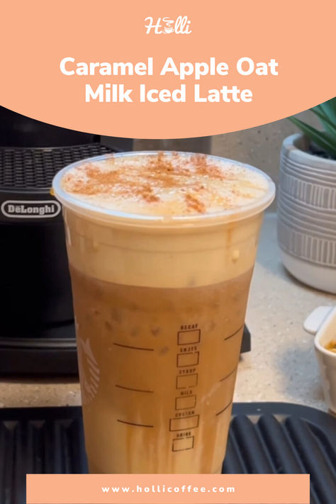 Caramel Apple Oat Milk Iced Latte Iced Latte Recipe, Nespresso Recipes, Coffee Games, Latte Recipe, Iced Latte, Caramel Apple, Coffee Enthusiast, Oat Milk, Autumn Vibes