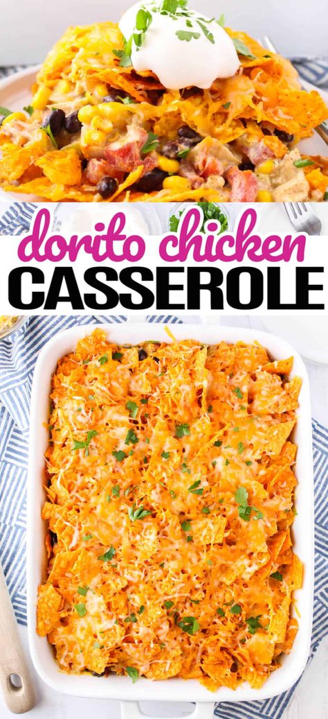 Chicken Cassrole, Dorito Chicken Casserole, Chicken Dorito, Nacho Cheese Doritos, Doritos Recipes, Dressing Casserole, Chicken Strip, Chicken Dorito Casserole, Food Substitutes