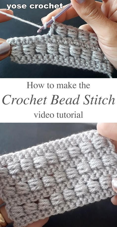 Crochet Bead Stitch, Bead Stitch, Easy Knitting Projects, Handbag Pattern, Crochet Tips, Crochet Clothes Patterns, Stitch Crochet, Crochet Sewing, Bead Stitching