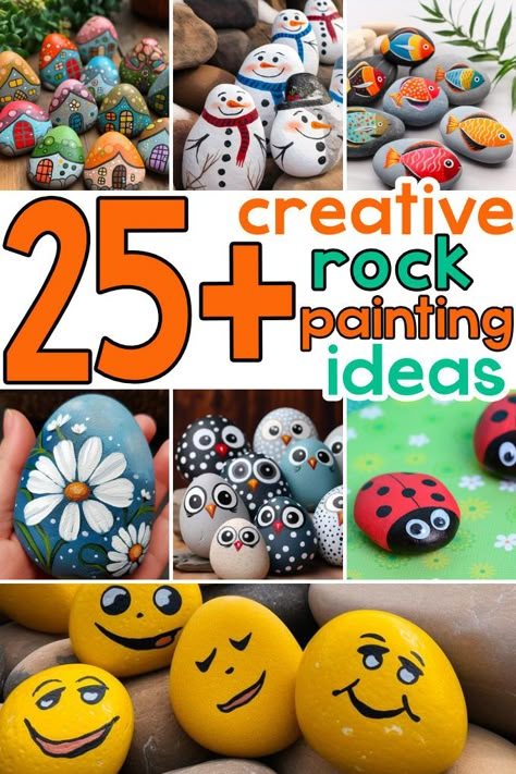 25+ Creative Rock Painting Ideas - Easy Peasy and Fun