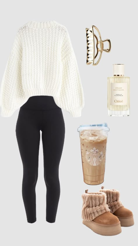 obsessed with those uggs !🥧🍂🤍 #outfitinspo #fall #cozy #aesthetic #uggs #starbucks #autumn #cinnamonroll #thatgirl Outfit Outfit Ideas, Fall Cloths Ideas, Cozy Fall School Outfits, Cute Fall Outfit Inspiration, Warm Cozy Fall Outfits, Fall Style Board, Cute Fall Inspo Outfits, Bonfire Outfit Aesthetic, Cute Fall Outfits Aesthetic 2024