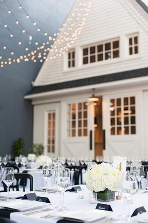 Glamorous Black, White + Gold Lombardi House Wedding Lombardi House Wedding, Black White And Gold Wedding, Lombardi House, White And Gold Wedding, Black White And Gold, Black White Gold, House Wedding, Twinkle Lights, Gold Wedding