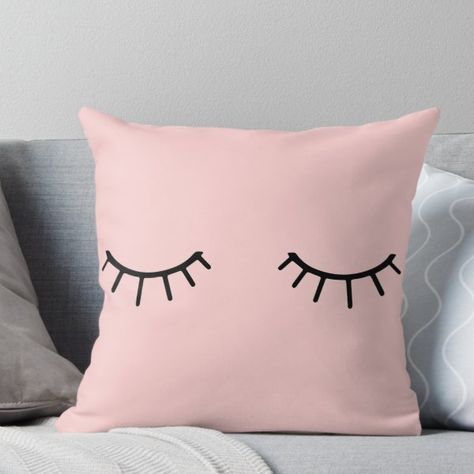 Homemade Pillow Cases, Eyelash Pillow, Homemade Pillows, Diy Pillow Covers, Pillows Throw, Cute Cushions, Diy Pillow, Basic Sewing, Sewing Pillows