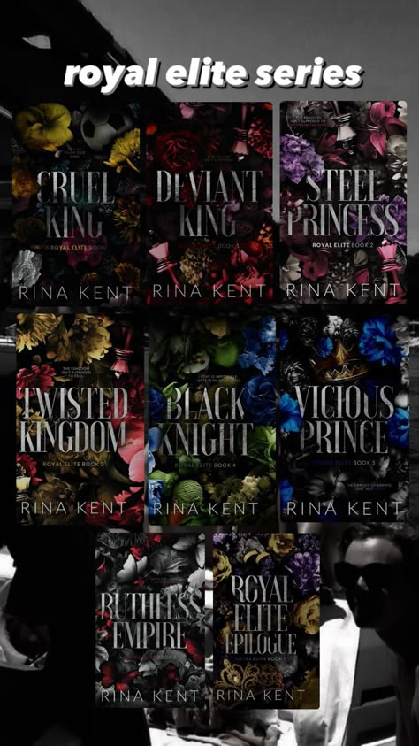 The Royal Elite Series, Royal Elite Series Aesthetic, Rina Kent Books Order, Book Series Covers, Royals Series, Escaping Reality, Royal Elite Series, Fantasy Book Series, Royal Elite