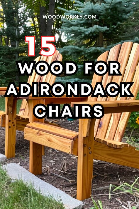 Planning to build Adirondack chairs? Discover the best wood choices for durability and comfort. Read the full article for expert recommendations and tips! #Woodworking #AdirondackChairs #BestWood #DIYProjects #OutdoorFurniture Diy Adirondack Chair Plans Free, Adirondack Chairs Diy Plans, Wooden Garden Chairs Outdoor, Pallet Adirondack Chair Diy, 2x4 Adirondack Chair Plans Free, Adirondack Chair Diy, Cedar Adirondack Chairs, Diy Folding Adirondack Chair Plans, Diy Adirondack Chair Plans