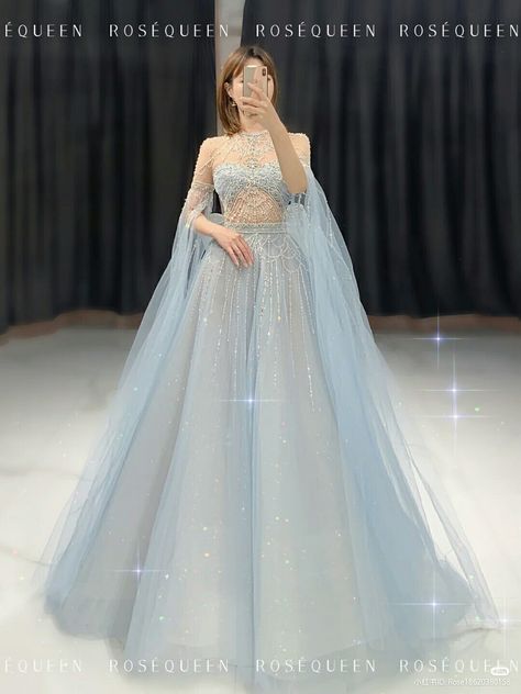 Blue Ball Gowns Princesses, Princess Ball Gowns Fantasy Fairytale, Princess Gown Royalty, Light Blue Ball Gown, Gaun Tulle, Baju Kahwin, Royalty Dress, Blue Ball Gowns, Sparkle Wedding Dress