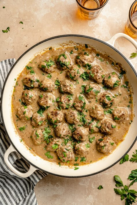 Whole30 Swedish Meatballs, Defined Dish Meatballs, Whole 30 Swedish Meatballs, Defined Dish Easy Dinner, Alex Snodgrass Defined Dish, Swedish Lunch Ideas, Defined Dish Recipes, Dairy Free Swedish Meatballs, Healthy Swedish Meatballs