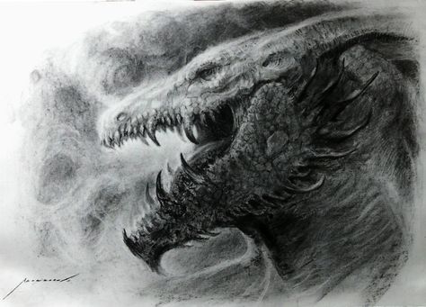 Charcoal Drawings Charcoal Dragon, Got Dragons, Dragon Sketch, Dragon Images, Dragon Illustration, Charcoal Art, Dragon Head, Art Drawings Sketches Creative, Charcoal Drawing