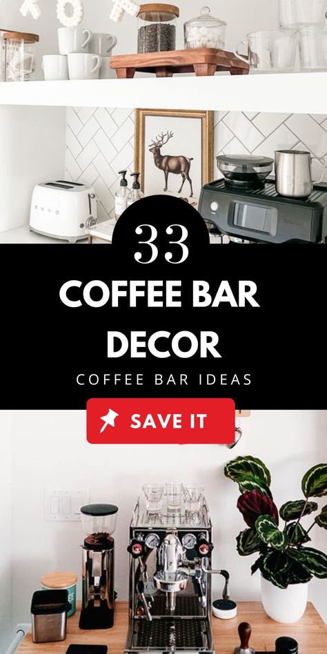 Discover inspiring coffee bar decor ideas to create a cozy coffee nook in your kitchen. From rustic DIY projects to modern displays, these inspirations will help you design the perfect home coffee station. Save this pin to your Coffee Bar Ideas board and visit the article for more insights. White And Black Kitchens, Rustic Coffee Station, Cozy Coffee Bar, Coffee Corner Ideas, Corner Coffee Bar, Coffee Bar Decor Ideas, Rustic Coffee Bar, Scandinavian Bathroom Ideas, Plant Shelf Ideas