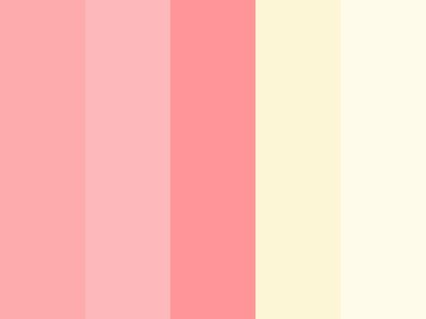 Lemonade Color Palette, Strawberry Peach Lemonade, Peach Color Palettes, Flat Color Palette, Strawberry Color, Peach Lemonade, Hex Color Palette, Color Palette Challenge, Palette Design