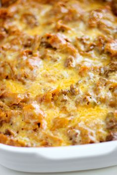 Casseroles With Tortilla Chips, Tortilla Chips Enchilada Casserole, Recipes W Hamburger Meat, Taco Chip Casserole, Ground Beef Tortilla Chip Casserole, Tortilla Chips Recipe Ideas, Tortilla Chip Recipes Dinners, Mexican Potluck Ideas Main Dish, Dinner With Tortilla Chips