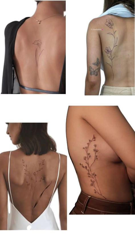 Feminine Torso Tattoos, Back Minimalist Tattoo Women, Large Rib Tattoos For Women, Rip Tattoos For Mom, Floral Back Tattoos, Rib Tattoos For Women, Peacock Feather Tattoo, Couple Tattoos Unique, Torso Tattoos