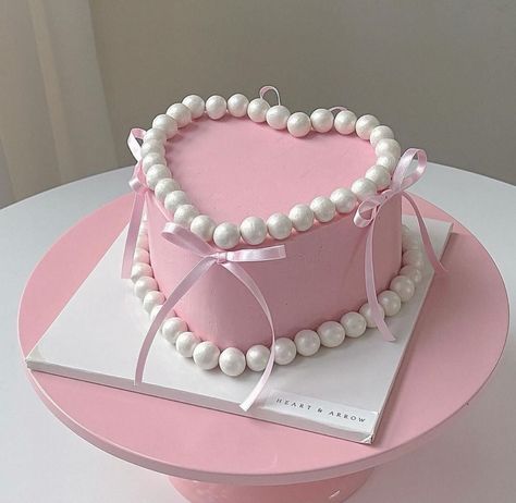 Pinterest Icon Aesthetic Pink, Pinterest Icon Aesthetic, Aesthetic Pink Icons, Coquette Cake, Girly Birthday Cakes, Cake Designs For Girl, Small Birthday Cakes, Bow Cake, Pinterest Icon