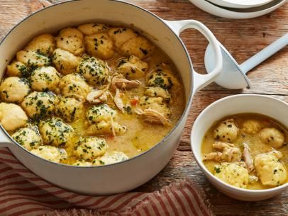 Chicken and Dumplings Recipe | Ree Drummond | Food Network Recipe For Chicken And Dumplings, Pioneer Woman Chicken, Ree Drummond Recipes, Pioneer Woman Ree Drummond, Chicken Dumplings, Dumplings For Soup, Recipe For Chicken, Dumplings Recipe, Pioneer Woman Recipes