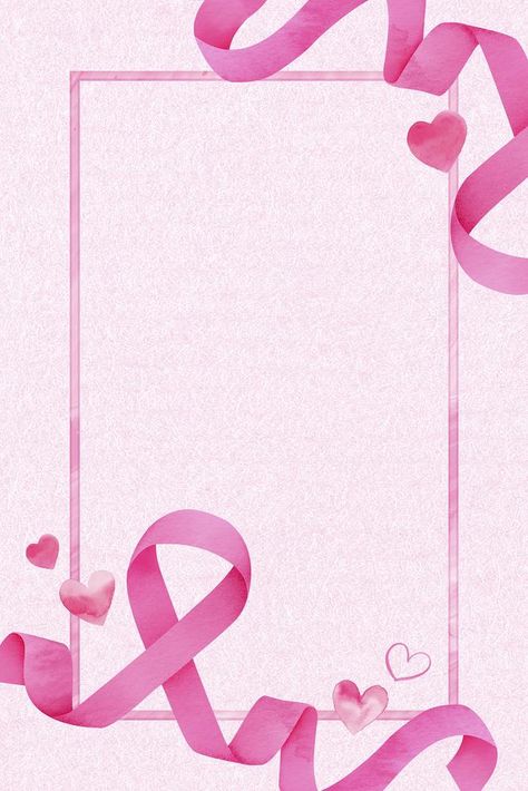 Valentine’s frame, pink ribbon watercolor illustration psd | premium image by rawpixel.com / Boom Background Design Heart, October Ideas, Frame Pink, Wall Paper Phone, Rose Illustration, Pink October, Pink Frames, Heart Frame, Blank Space