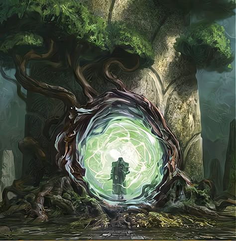 Portal Design Art, Feywild Dnd Landscape, Dnd Feywild Art, Feywild Landscape, Fantasy Scene Inspiration, Aetherpunk Aesthetic, Dnd Art Landscape, Feywild Aesthetic, Feywild Dnd