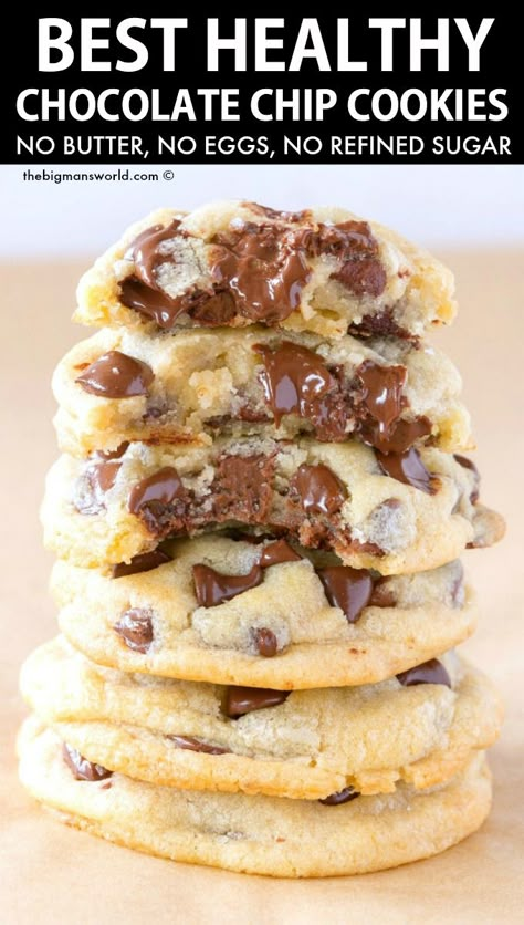 Healthy Cookie Recipes Chocolate Chip, Celebrating Sweets, Snack Sani, Plats Healthy, Healthy Chocolate Chip Cookies, Healthy Sweet Snacks, Healthy Chocolate Chip, Healthy Cookie Recipes, Healthy Sweets Recipes