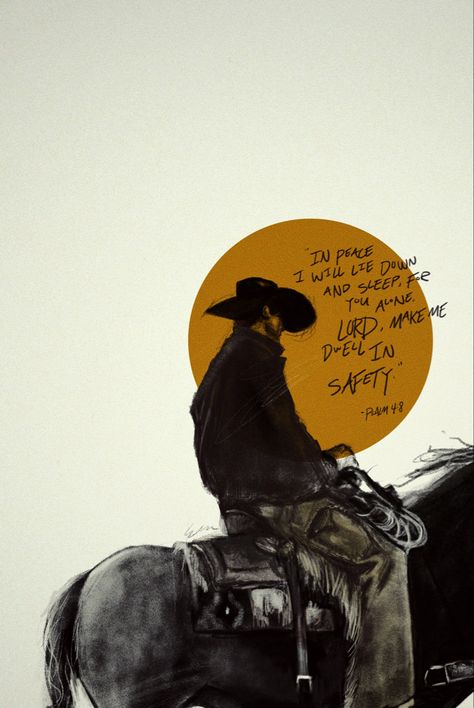 Cowboy Illustration Wallpaper, Cowboy Art Wallpaper, Cowboy Asethic Wallpaper, Christian Cowboy Wallpaper, Cowboy Wallpaper Iphone Western, Western Art Sketches, Cowboy Phone Wallpaper, Cowboy Paintings Western, Cowboy Bible Verses