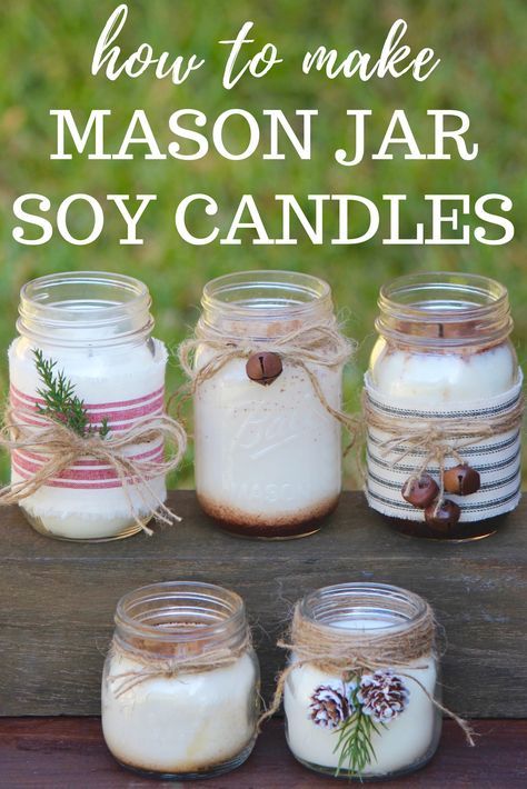 Diy Mason Jar Candles, Yummy Candles, Easy Mason Jar Crafts Diy, Candle Diy Mason Jar, Easy Mason Jar Crafts, Diy Candles Easy, Board Crafts, Diy Candles Homemade, Candles Making