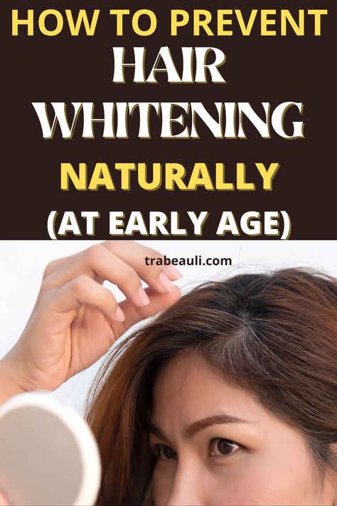 These are some of the tips to prevent Hair Whitening the graying of hair and get back your natural hair color. Here some amazing home remedies to prevent Hair whitening. Check out the blog- #whiteninghair #greyhair #whitehair #whitehairproblem How To Stop White Hair Growth, Gray Hair Remedies, Remedies For White Hair, Remedy For White Hair, Hair Mask For Hair Growth, Hair Growth Mask Diy, Mask For Hair Growth, Grey Hair Remedies, Mask For Hair