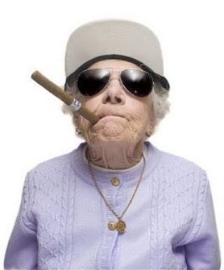 It ain't non but a G thing baby! Red Song, Funniest Short Jokes, Funny Sunglasses, Granny Love, Funny Grandma, Joke Stories, Good Cigars, Elderly People, Ghost Writer