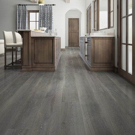 Aston Engineered Oak Hardwood Flooring in UV Cured Oil/Lacquered Grey Wood Floors Kitchen, Light Grey Flooring, Grey Hardwood Floors, Grey Hardwood, Prefinished Hardwood, Grey Wood Floors, Maple Floors, Bathroom Accent Wall, Wood Floor Kitchen