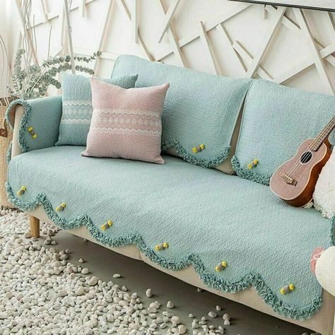 Free Crochet Sofa Cover Pattern 2022 Sofa Cover Ideas, Stylish Sofa Sets, Sofa Table Decor, Washable Sofa Covers, Patchwork Sofa, Color Sofa, Sofa Makeover, Candy Decor, Couch Slipcover