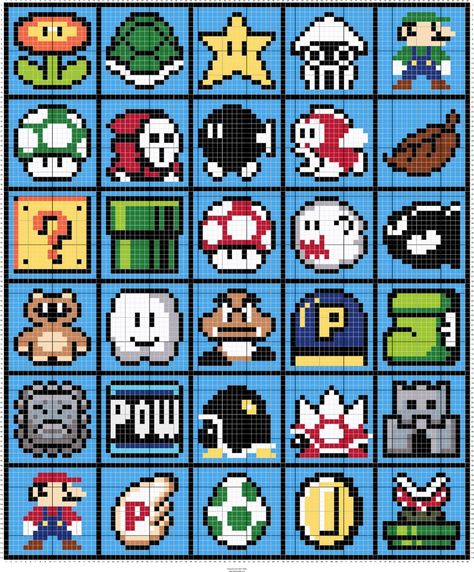 Pixel Art Mario, Mario Quilt, Crochet Mario, Mario Crochet, Perler Bead Mario, Pixel Grid, Hamma Beads, Tiny Cross Stitch, Perler Bead Templates