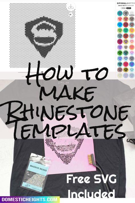 Diy Rhinestone Shirt, Diy Rhinestone Crafts, Rhinestone Templates, Rhinestone Designs Templates, Rhinestone Designs Pattern, Bling Ideas, Rhinestone Cups, Rhinestone Projects, Rhinestone Crafts