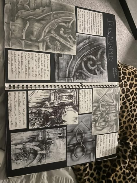 Art Book Background Ideas Gcse, Light And Dark Gcse Art Sketchbook, Art Gcse Observational Drawing Page, Architecture Gcse Art Sketchbook, Sketchbook Border Ideas, Gothic Sketchbook Ideas, Architecture Research Page, Architecture Title Page Gcse Art, Tim Burton Artist Research Page