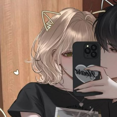 { #anime #animecouple #art #matchings #couple #animematching #easthetic } Fake Photo Morning, Cute Chibi Couple, Couple Pfps, Anime Picture Hd, Chibi Couple, Matching Pfp's, Best Anime Couples, Dark Anime Guys, Creative Profile Picture