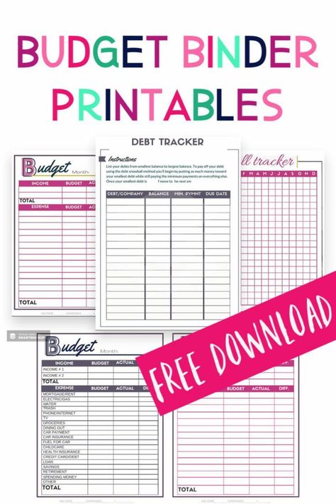 Free budget binder printables. Budget worksheet, expense tracker, goal setting sheets, menu plan, bill tracker, debt snowball, and debt tracker! Financial Binder Printables Free, Free Printable Budget Binder, Budget Binder Free Printables, Budget Binder Free, Single Mom Income, Government Assistance, Printable Budget Sheets, Binder Printables Free, Budgeting Printables