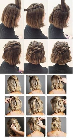 Short Hair Up, Mal Humor, Peinados Fáciles Para Cabello Corto, Penteado Cabelo Curto, Hoco Hair Ideas, Short Hair Updo, Hairstyles Easy, Short Hairstyle, Stylish Hair