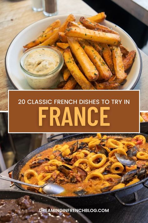 Delve into the world of famous French foods with this essential guide for food enthusiasts. Learn about the origins and unique flavors of beloved dishes like quiche Lorraine and mousse au chocolat. Save this pin to start your culinary journey today! French Spring Recipes, French Foods For Party, French Meals Traditional, French Vegetable Recipes, French Food Party, French Recipes Dinner, French Vegetarian Recipes, Authentic French Recipes, Traditional French Food