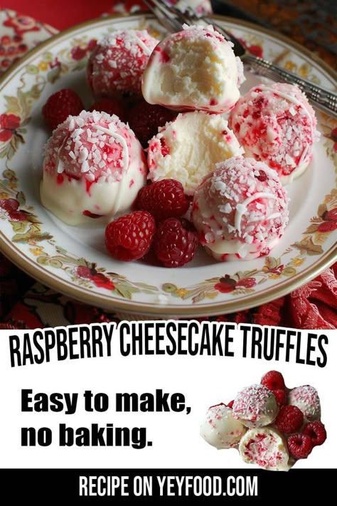 Home, Garden & DIY Raspberry White Chocolate Cheesecake Bites, White Chocolate Raspberry Cheese Balls, Raspberry White Chocolate Cheesecake Balls, Raspberry Cheesecake Truffles, Raspberry Cheesecake Balls, White Chocolate Raspberry Cheesecake Balls, Cheesecake Truffles Recipe, Raspberry Truffles, Chocolate Cheesecake Bites