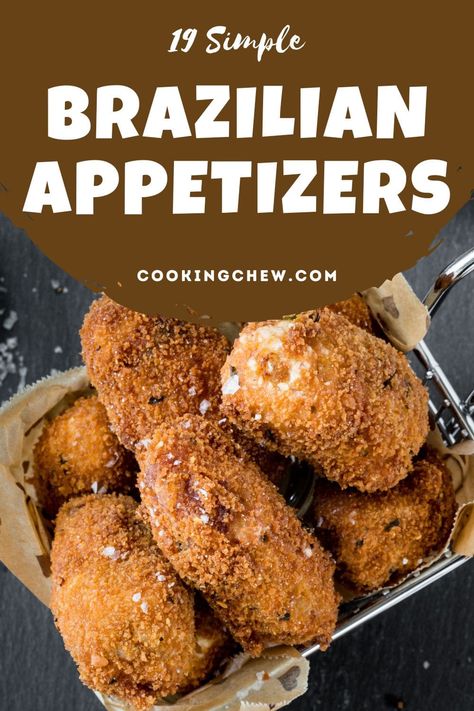 Here are the delectable Brazilian appetizers you can make at home; whether you prepare Coxinha or try the straightforward Vatapa, these starters are sure a huge hit! Brazilian Food Recipes Easy, Latino Appetizers, South American Appetizers, Brazilian Party Food, Brazilian Appetizers Simple, Brazilian Finger Food, Brazilian Chicken Recipes, Brazilian Appetizers, Authentic Brazilian Food Recipes