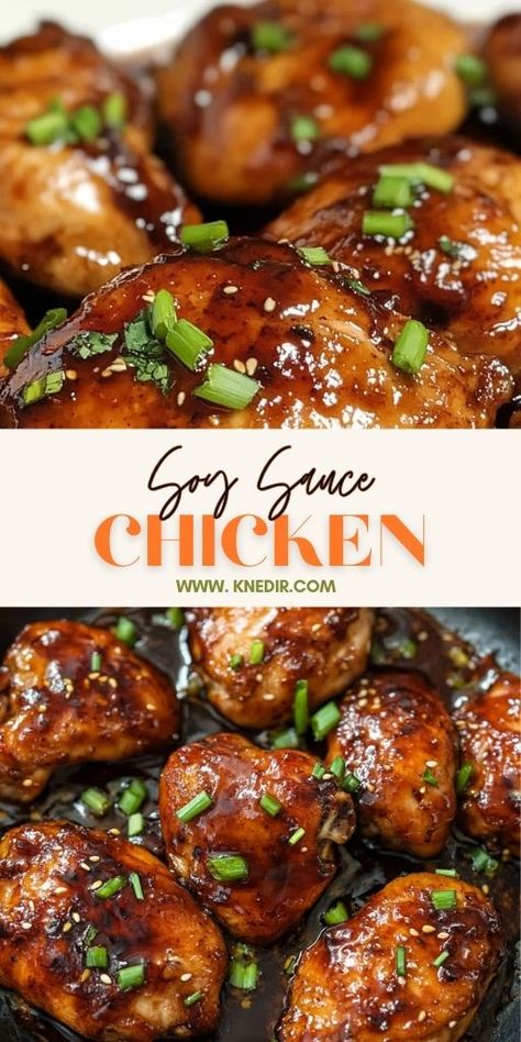 🥢 Weeknight dinners just got better with this Soy Sauce Chicken recipe! Juicy, tender thighs marinated and cooked to perfection. A quick, flavorful dish perfect for busy evenings. Save this recipe to wow your family! 🍗 #EasyDinnerRecipes #SoySauceChicken #AsianFlavors #MealPrepIdeas ✨ Soy Dinner Recipes, Chicken Thigh Soy Sauce Recipe, Crockpot Soy Sauce Chicken, Chicken Thigh Recipes Soy Sauce, Soya Chicken Recipes, Chicken Marinade With Soy Sauce, Chicken Thighs Chinese Recipes, Chinese Chicken Legs Recipes, Baked Asian Chicken Thighs