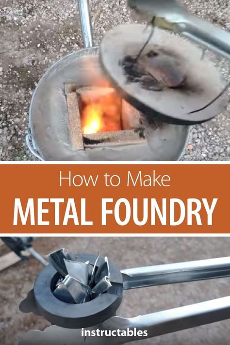 Melting Copper, Metal Foundry, Diy Forge, How To Make Metal, Casting Metal, Melting Metal, Metal Working Projects, Diy Tray, Metal Craft