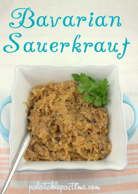 Crockpot Saurkraut Recipes, Bavarian Sauerkraut Recipe, German Sauerkraut Recipe, German Sauerkraut, German Food Recipes, Sauerkraut Recipe, German Food Authentic, Polish Foods, Food Authentic