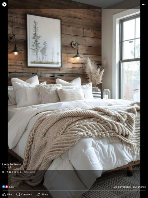 Queen Bedroom Ideas, Cozy Farmhouse Bedroom, Aesthetic Bedrooms, Chic Bedrooms, Aesthetic Bedroom Ideas, Shabby Home, Future Bedroom, Farmhouse Aesthetic, Bedrooms Decor