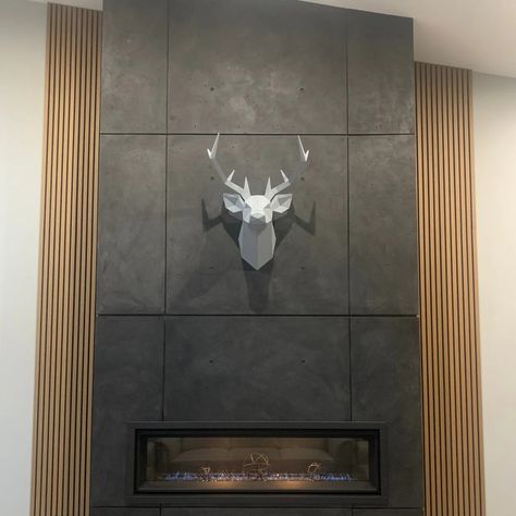 UrbanConcrete - 48x48x1 Faux Concrete Panel - Onyx